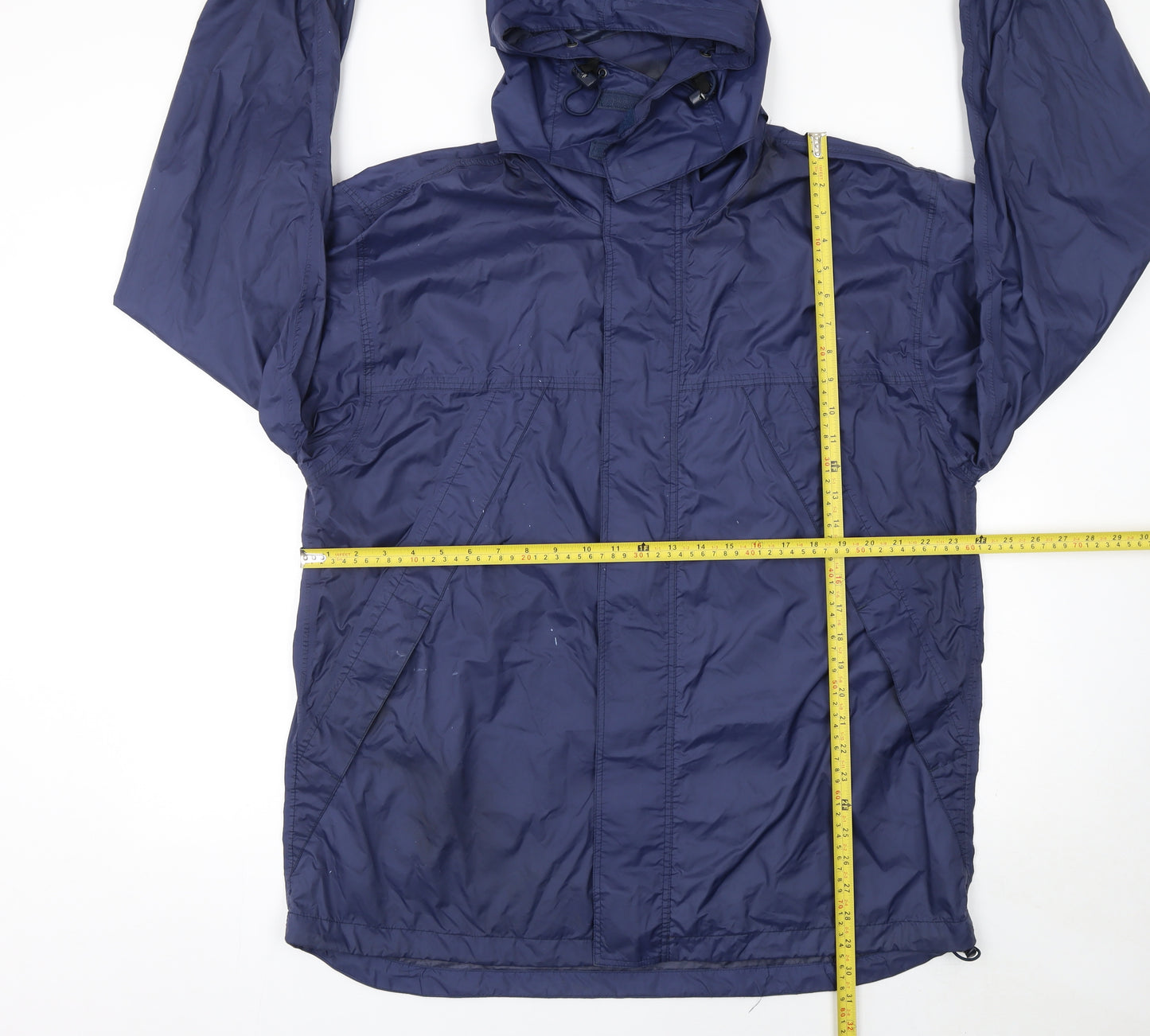 Rock Ice Men's Blue Hooded Waterproof Windproof Jacket L