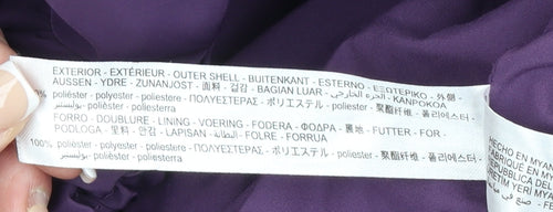 ZARA Women Purple XS Puffer Jacket Hooded Short Winter Coat