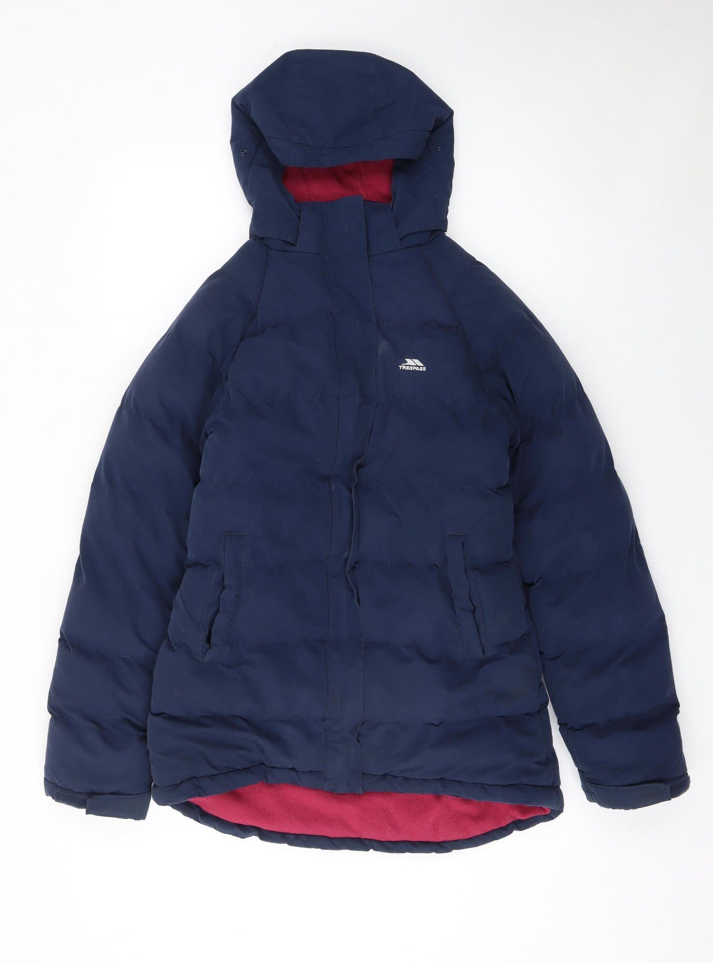 Trespass Girls Blue Waterproof Hooded Puffer Jacket 11-12 Years