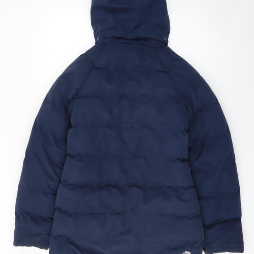 Trespass Girls Blue Waterproof Hooded Puffer Jacket 11-12 Years