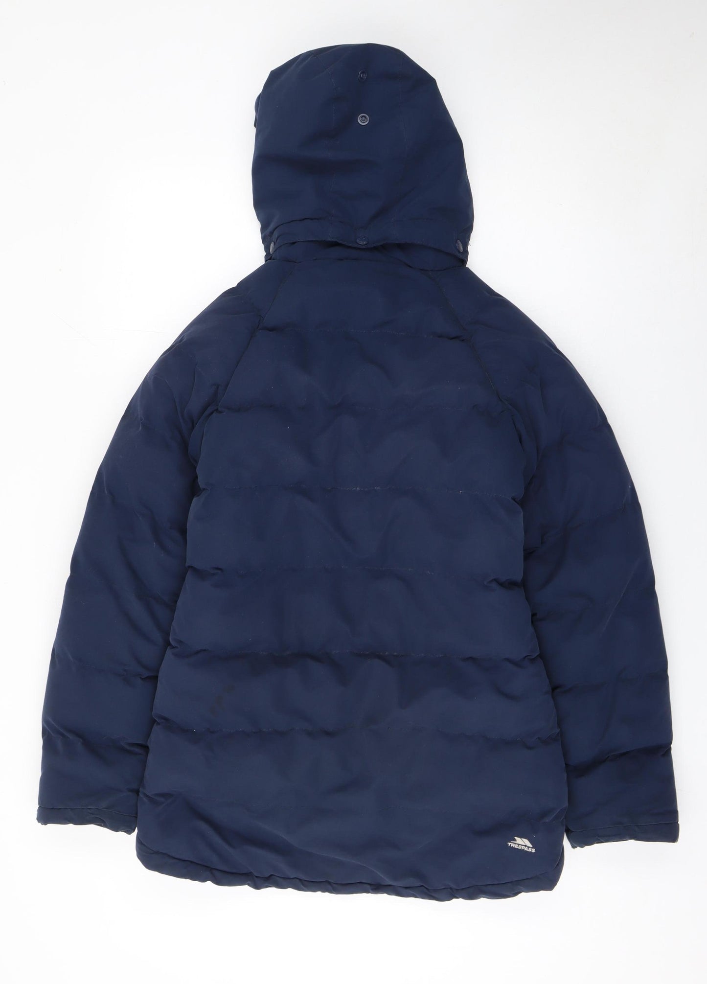 Trespass Girls Blue Waterproof Hooded Puffer Jacket 11-12 Years