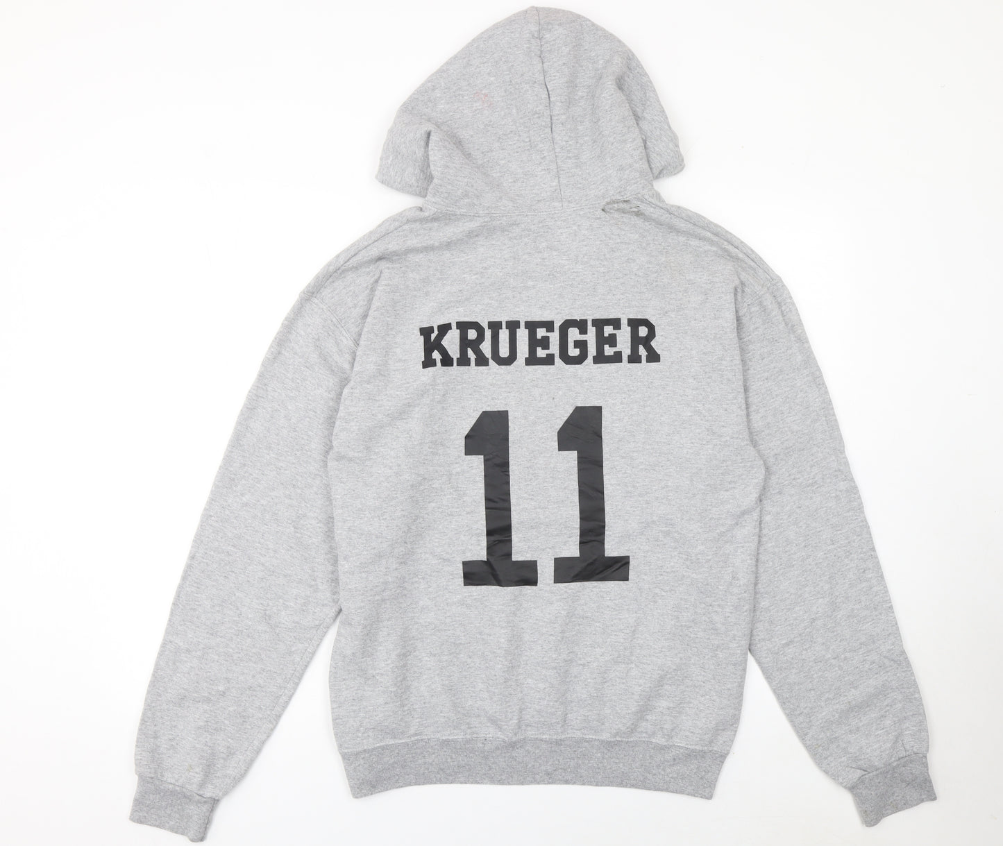 Jerzees Mens Grey Lakes United FC Pullover Hoodie Size M Regular Fit
