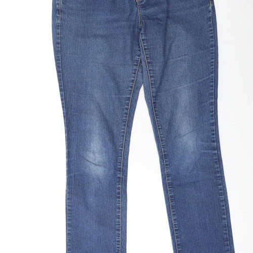 Dorothy Perkins Women’s Blue Straight Mid-Rise Stretch Jeans Size 10