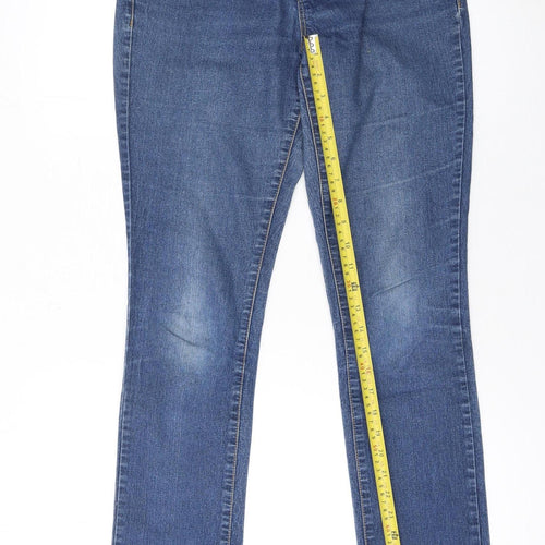 Dorothy Perkins Women’s Blue Straight Mid-Rise Stretch Jeans Size 10