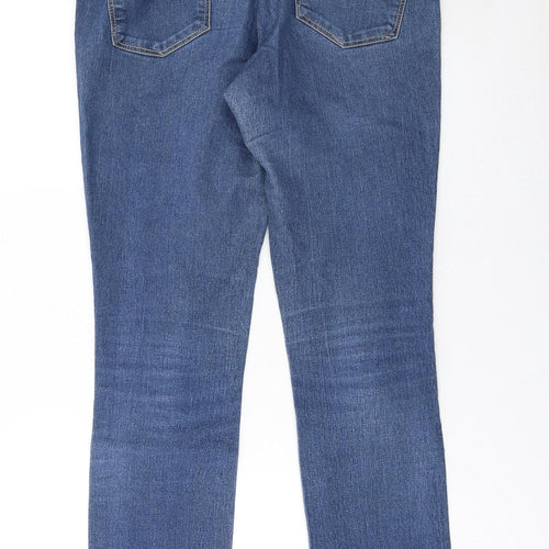 Dorothy Perkins Women’s Blue Straight Mid-Rise Stretch Jeans Size 10