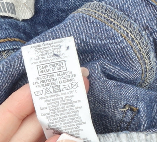 Dorothy Perkins Women’s Blue Straight Mid-Rise Stretch Jeans Size 10