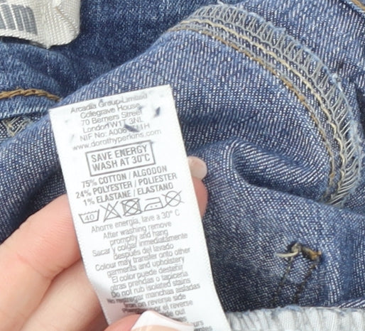 Dorothy Perkins Women’s Blue Straight Mid-Rise Stretch Jeans Size 10