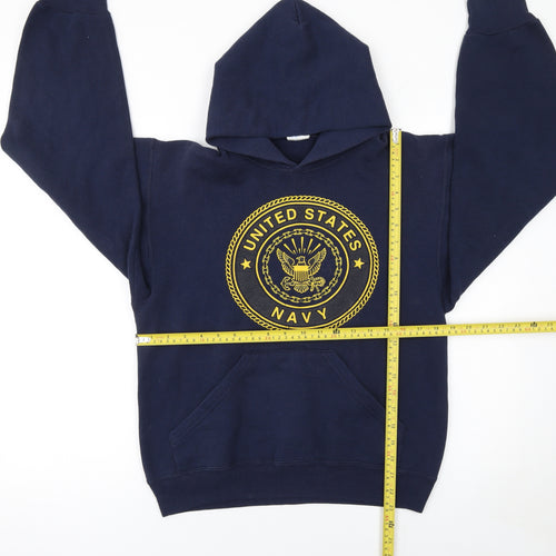 Soffe Womens Navy Blue US Navy Pullover Hoodie Size S Cotton Blend