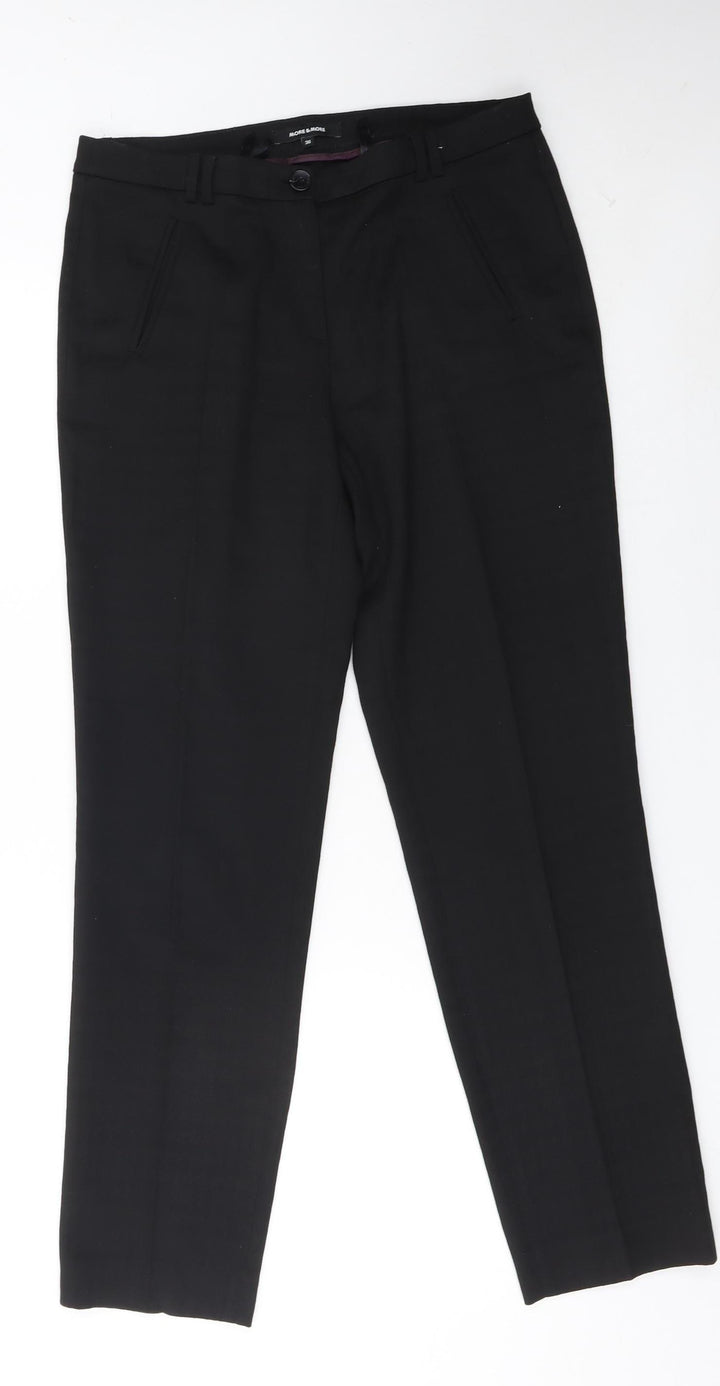 More & More Womens Black Size 10 Straight Leg Tailored Trousers