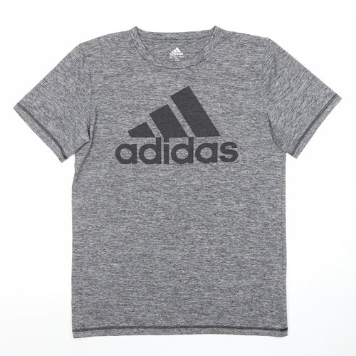 Adidas Women's Grey Short Sleeve Active T-Shirt Size L