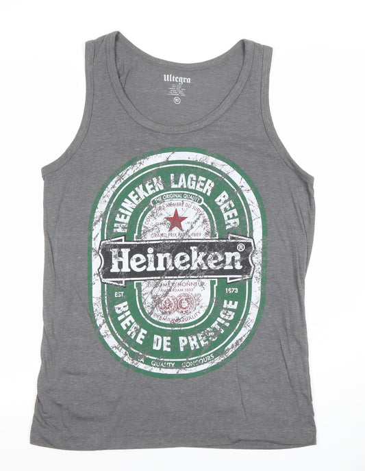 Ultegra Men’s Grey Heineken Graphic Sleeveless T-Shirt M
