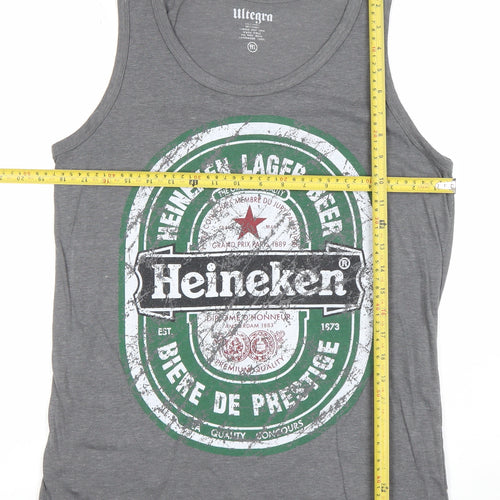 Ultegra Men’s Grey Heineken Graphic Sleeveless T-Shirt M