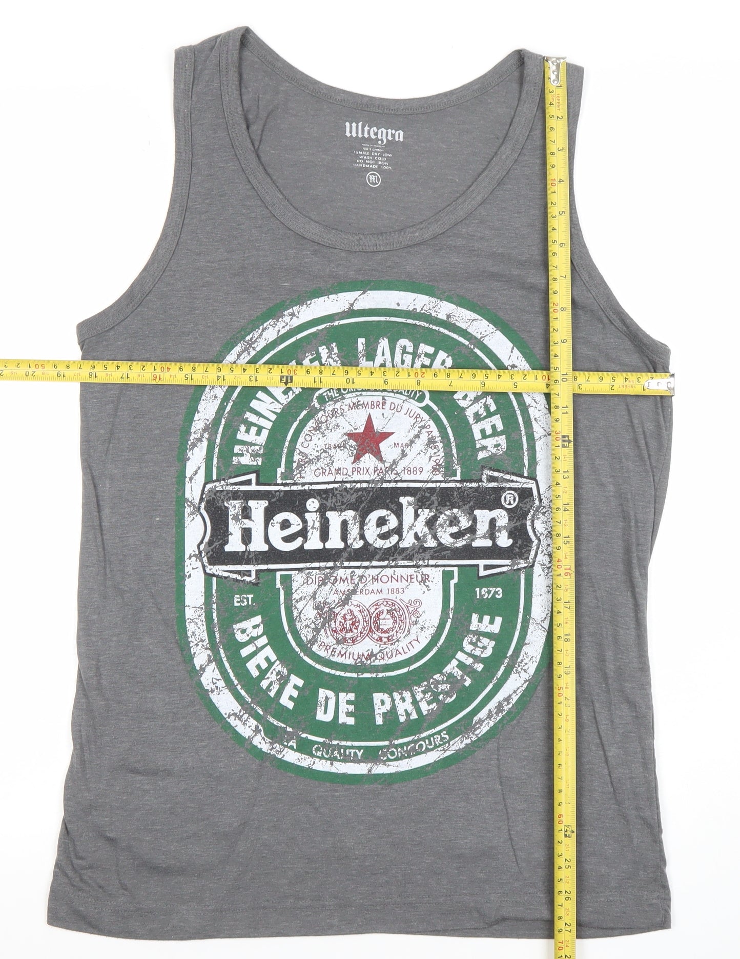 Ultegra Men’s Grey Heineken Graphic Sleeveless T-Shirt M