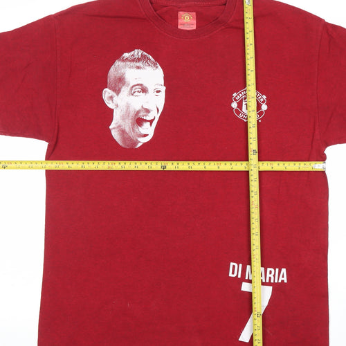 Manchester United Men’s Red Di Maria 7 Graphic T-Shirt Size L