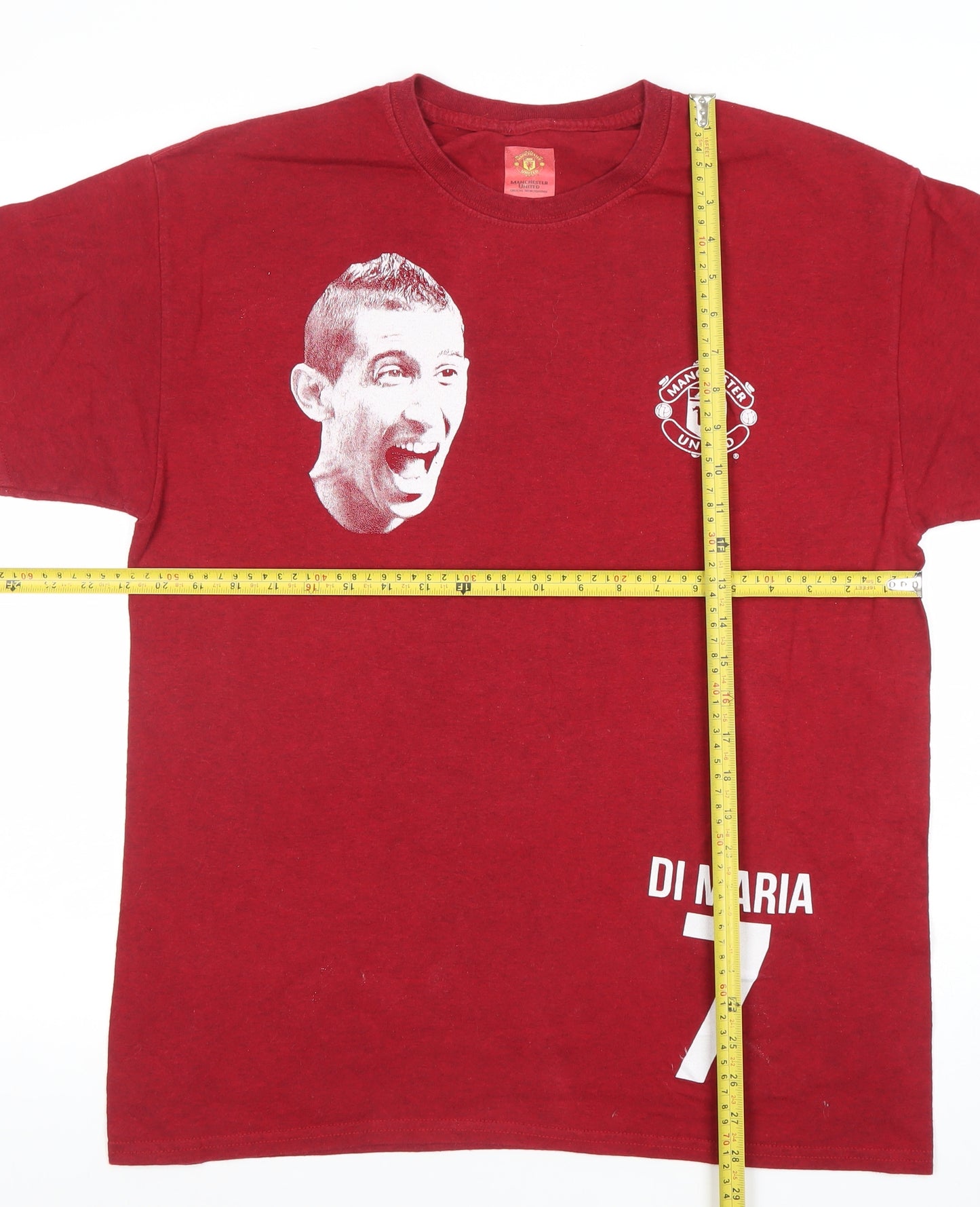 Manchester United Men’s Red Di Maria 7 Graphic T-Shirt Size L