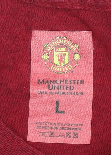 Manchester United Men’s Red Di Maria 7 Graphic T-Shirt Size L