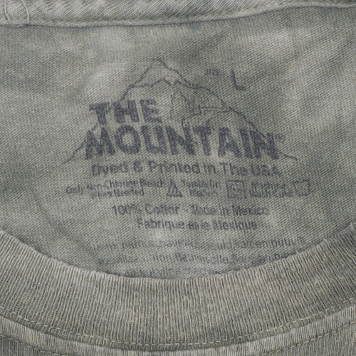 The Mountain Men’s Green Dog Headphones Graphic T-Shirt Size L