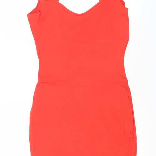 River Island Women's Red Bodycon Cut Out Dress Size 8
