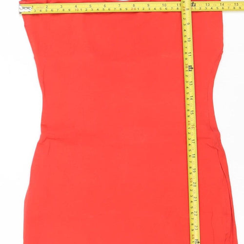 River Island Women's Red Bodycon Cut Out Dress Size 8