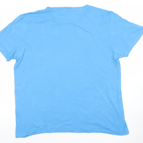 Jack & Jones Men's Blue XL Cotton Graphic Logo T-Shirt