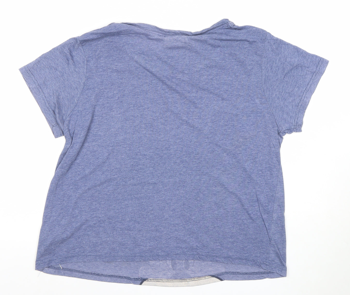 Disney Women’s Blue Minnie Mouse Pyjama Top L - Cartoon Jersey Sleep Tee