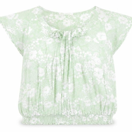 Next Women’s Green Floral Bow Blouse Size 14 Tunic Style
