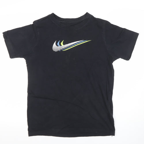 Nike Boys Black T-Shirt XL 13-14 Years Sports Logo Basic Tee