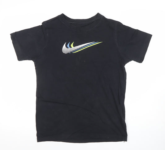 Nike Boys Black T-Shirt XL 13-14 Years Sports Logo Basic Tee
