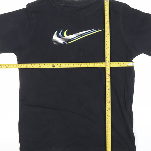 Nike Boys Black T-Shirt XL 13-14 Years Sports Logo Basic Tee