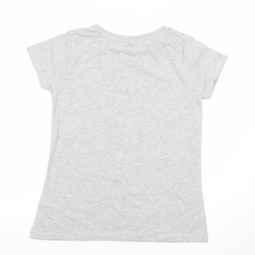 Disney Women Grey Mickey Mouse Graphic T-Shirt Size 8