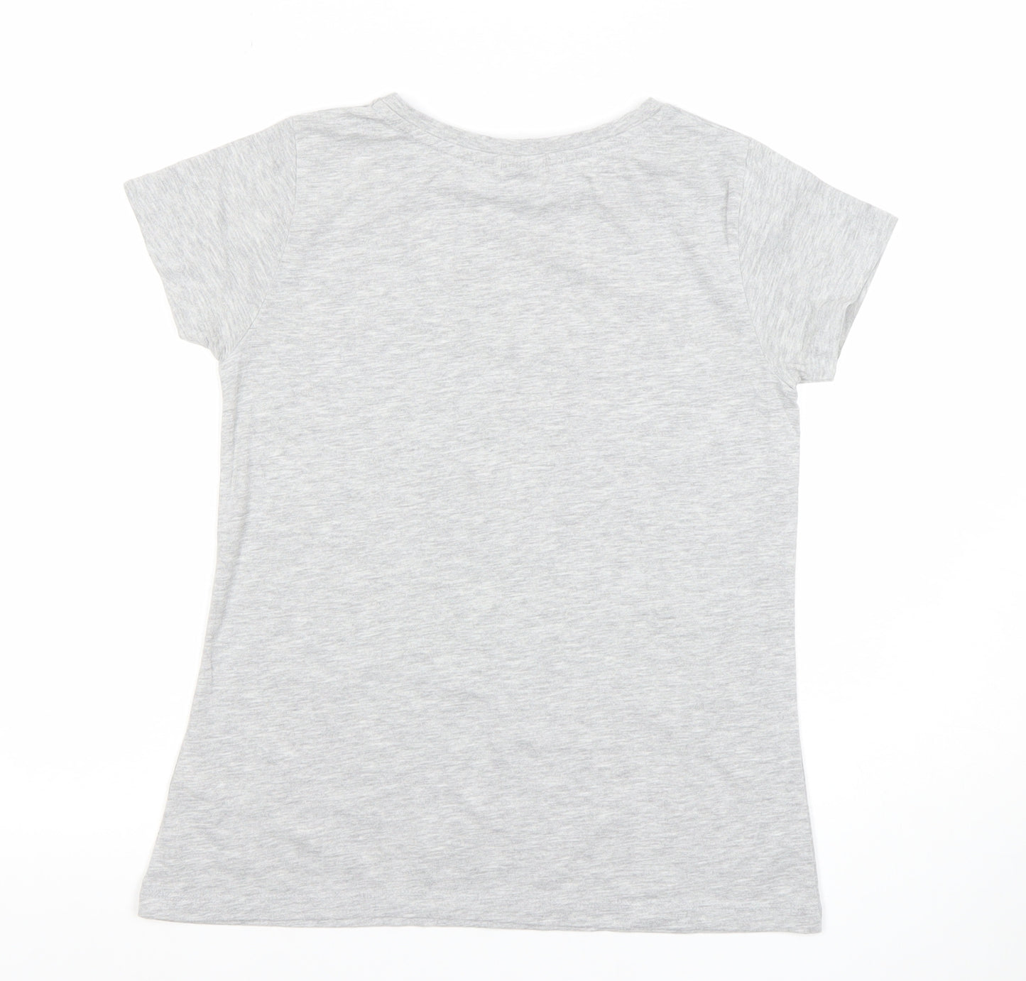 Disney Women Grey Mickey Mouse Graphic T-Shirt Size 8