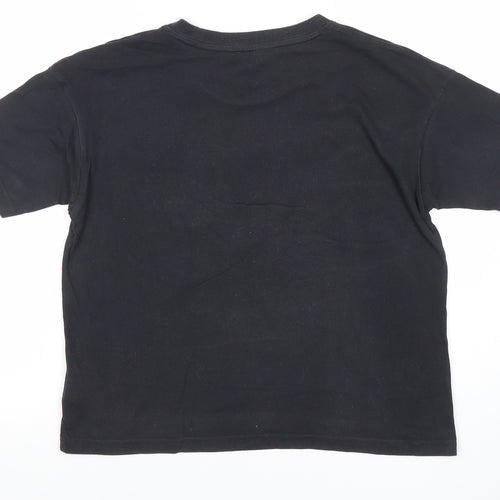 New Balance Women's Black XS Short Sleeve Cotton Blend Basic Logo T-Shirt