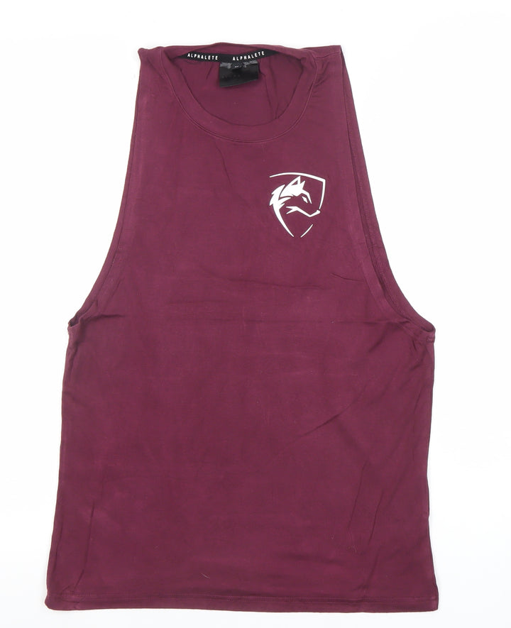 Alphalete Men's Burgundy Sleeveless Athletic T-Shirt XS