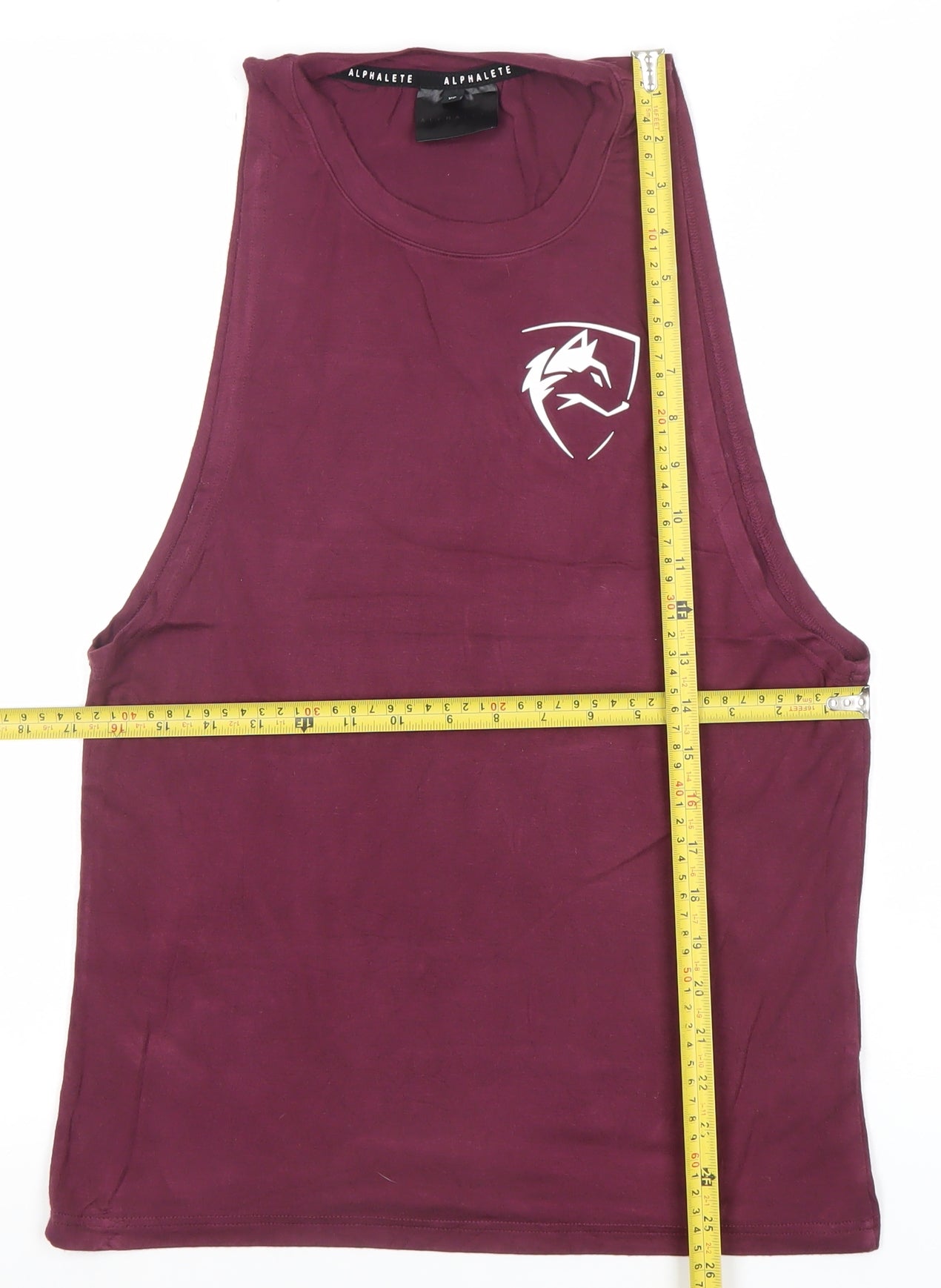 Alphalete Men's Burgundy Sleeveless Athletic T-Shirt XS