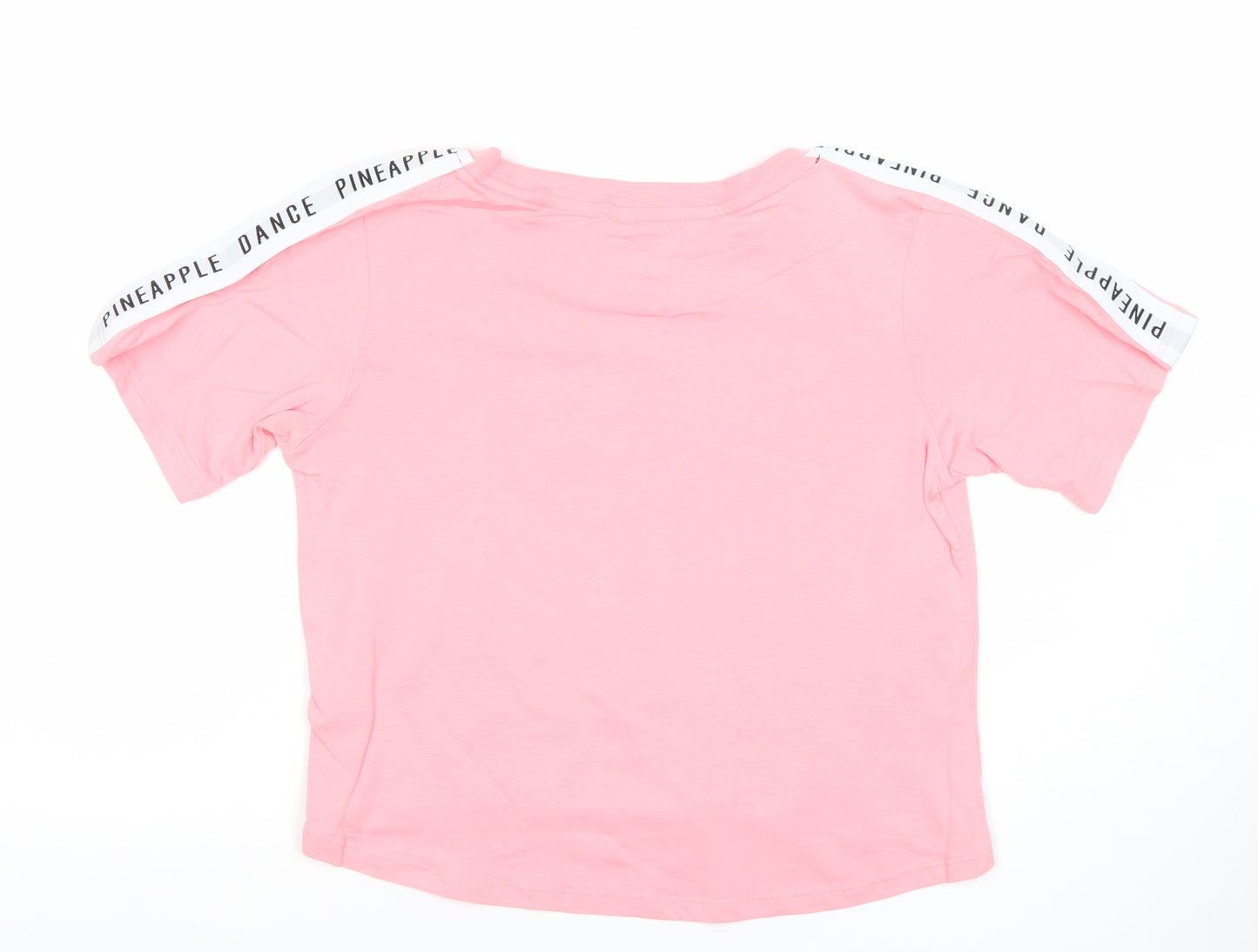 Pineapple Girls Pink Rhinestone Dance Graphic T-Shirt 13 Years