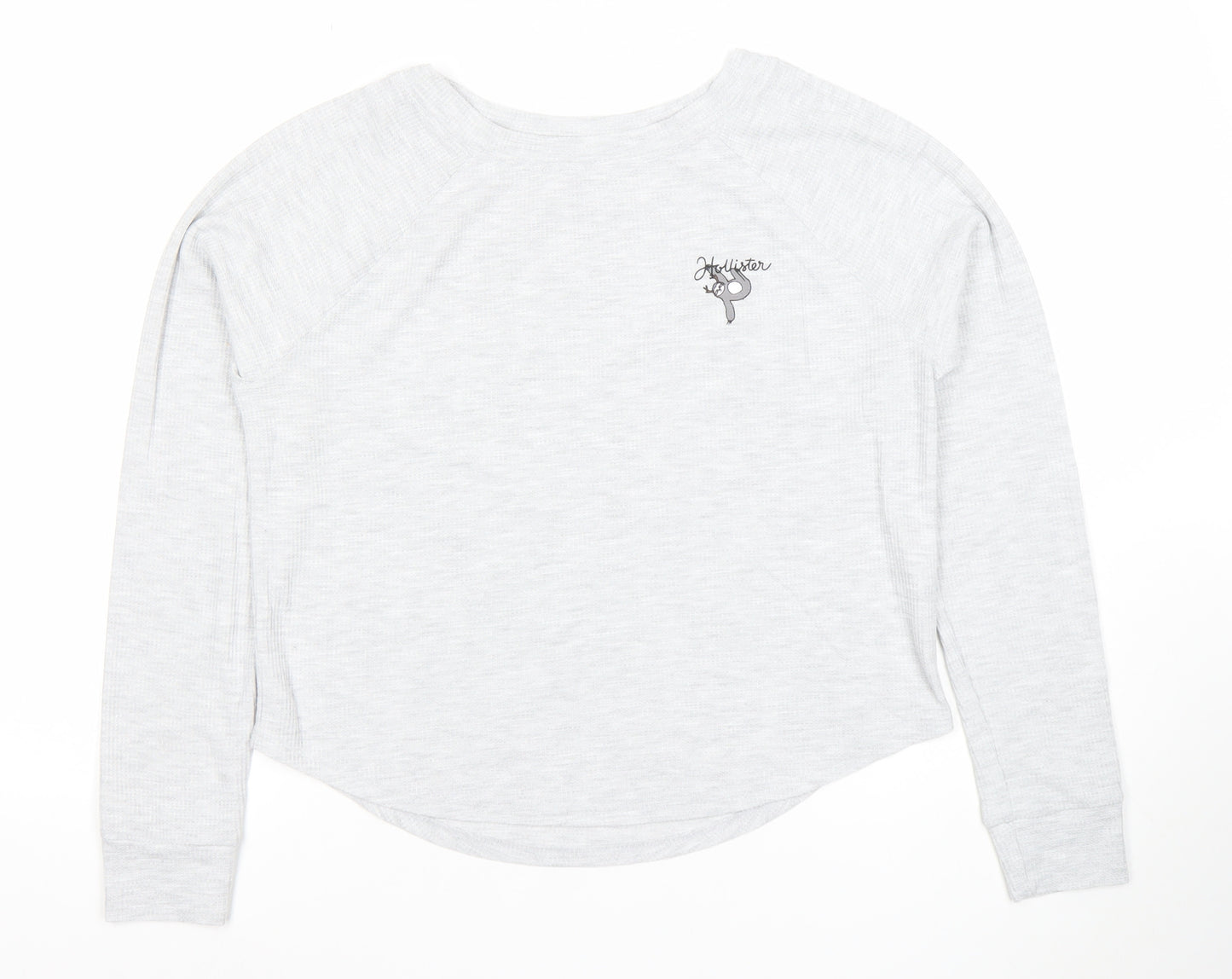 Hollister Womens Grey Long Sleeve Lounge Top XS Regular Fit