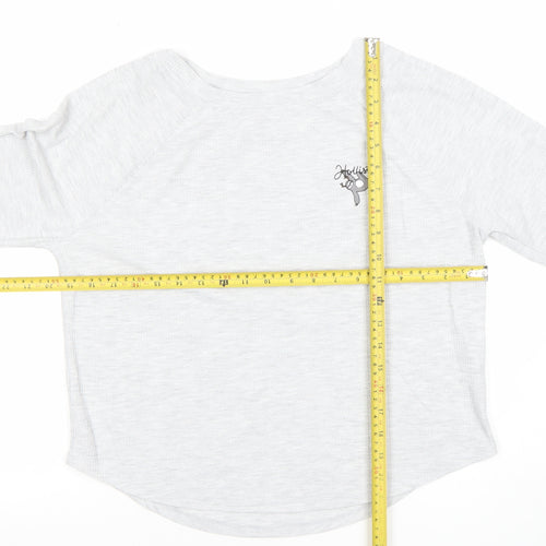 Hollister Womens Grey Long Sleeve Lounge Top XS Regular Fit