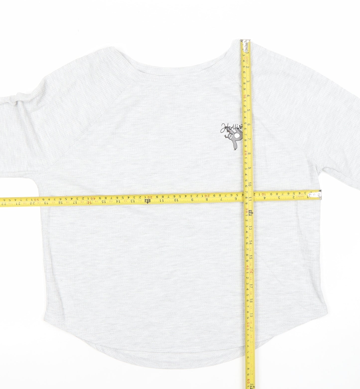 Hollister Womens Grey Long Sleeve Lounge Top XS Regular Fit