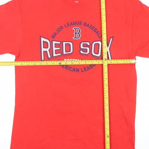 Genuine MLB Red Sox Men's Red Cotton T-Shirt M Short Sleeve Classic Fit