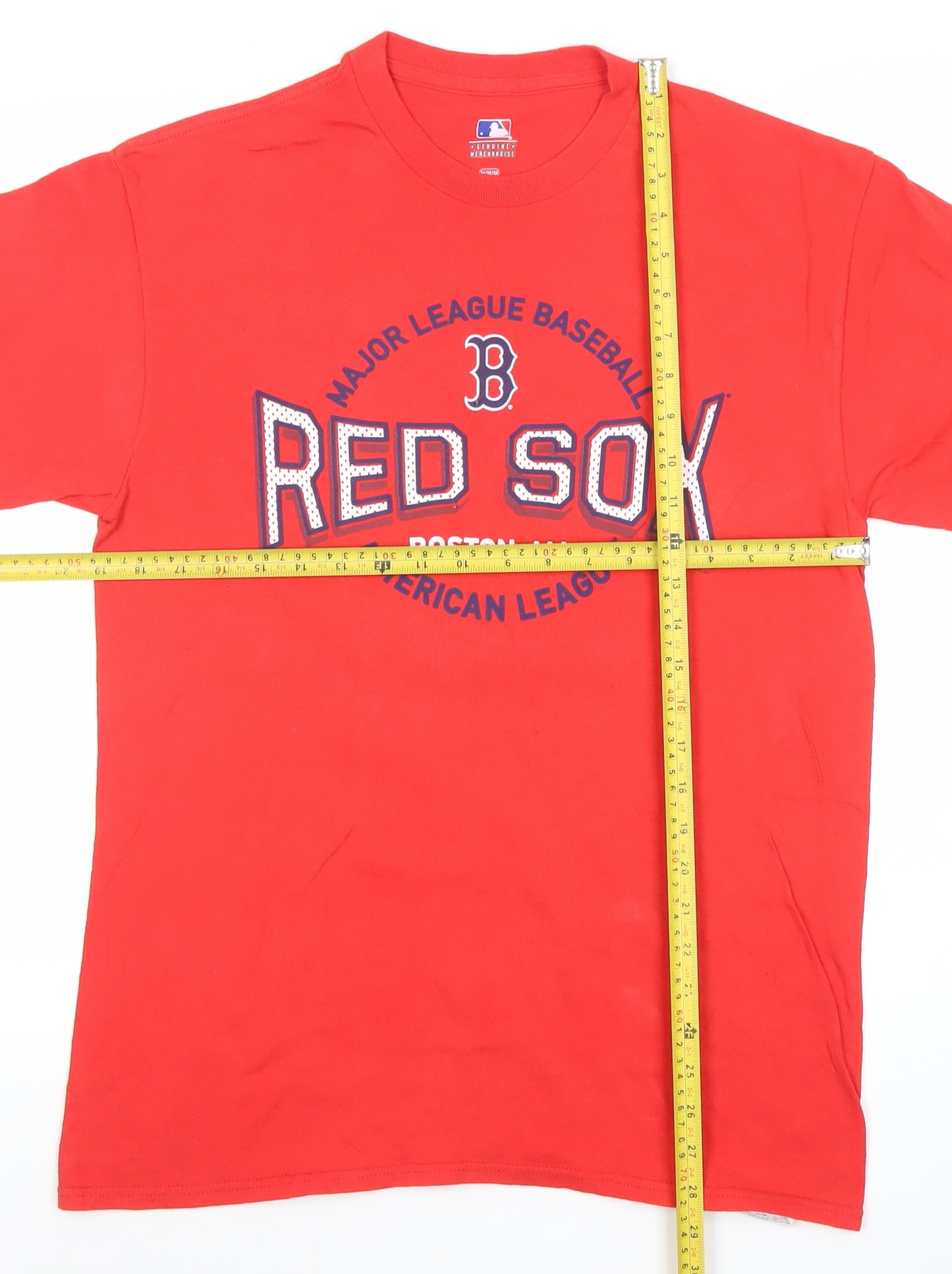 Genuine MLB Red Sox Men's Red Cotton T-Shirt M Short Sleeve Classic Fit