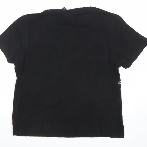 H&M Divided Women's Black NASA Print T-Shirt XS Cotton