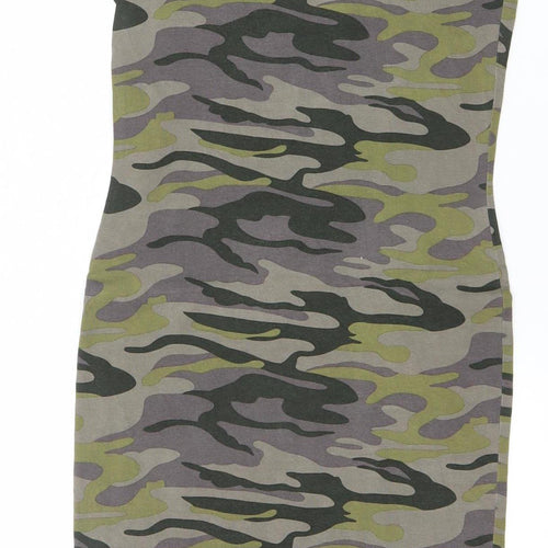 River Island Womens Multicoloured Camo Tank Dress Size 8
