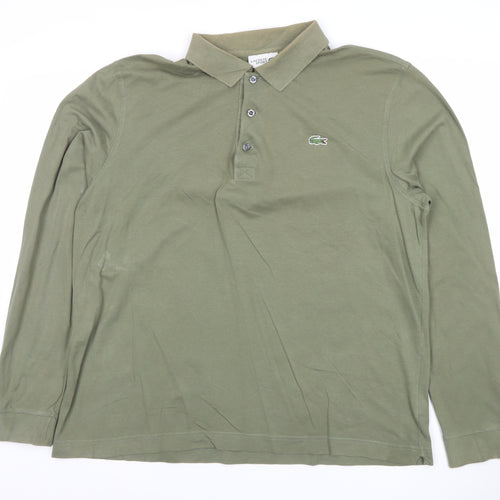 Lacoste Sport Men's Green Long Sleeve Cotton Polo Shirt XL