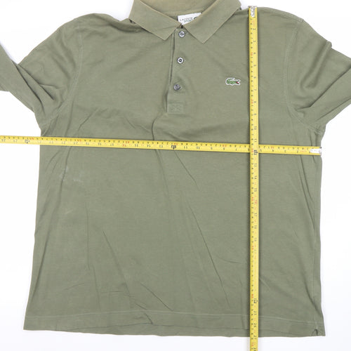 Lacoste Sport Men's Green Long Sleeve Cotton Polo Shirt XL