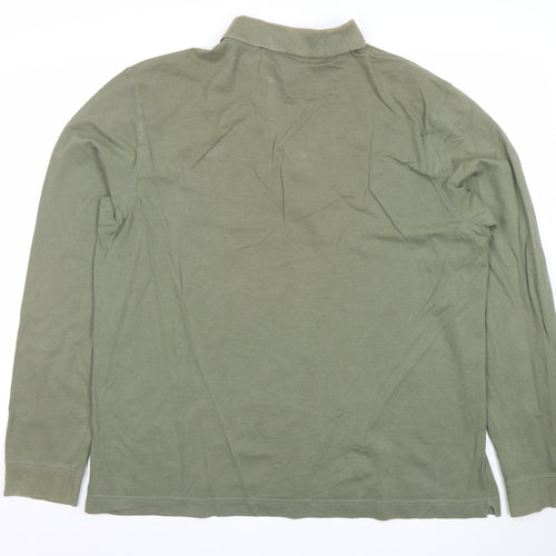Lacoste Sport Men's Green Long Sleeve Cotton Polo Shirt XL