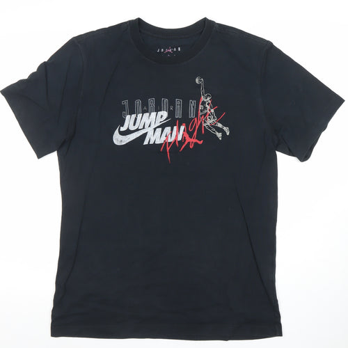 Nike Jordan Jumpman Black Cotton Crew Neck Men's T-Shirt M