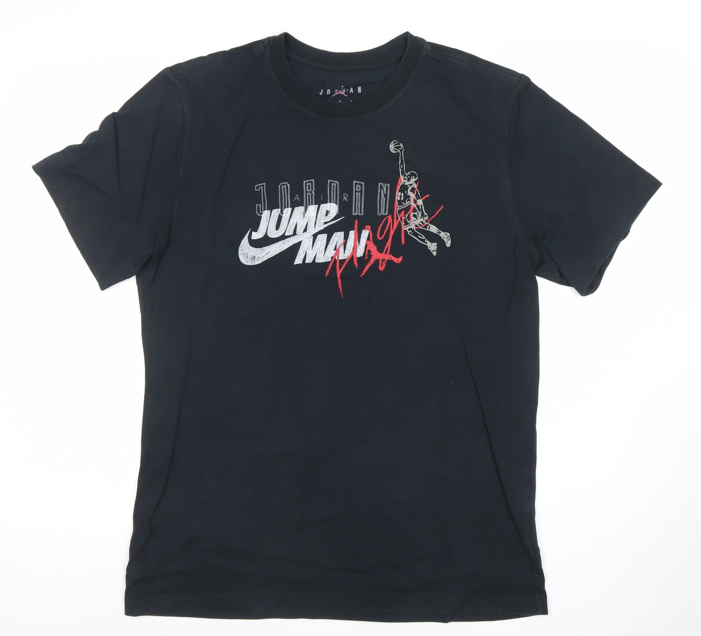 Nike Jordan Jumpman Black Cotton Crew Neck Men's T-Shirt M