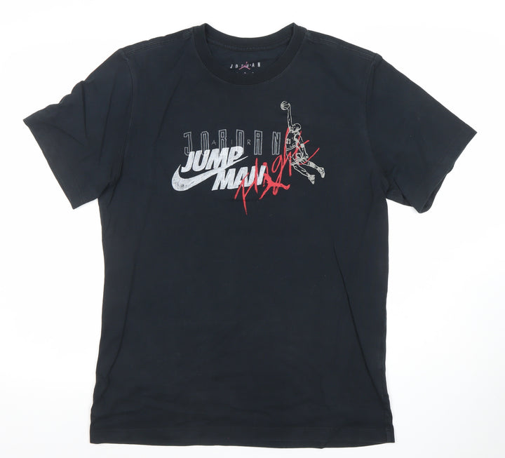 Nike Jordan Jumpman Black Cotton Crew Neck Men's T-Shirt M