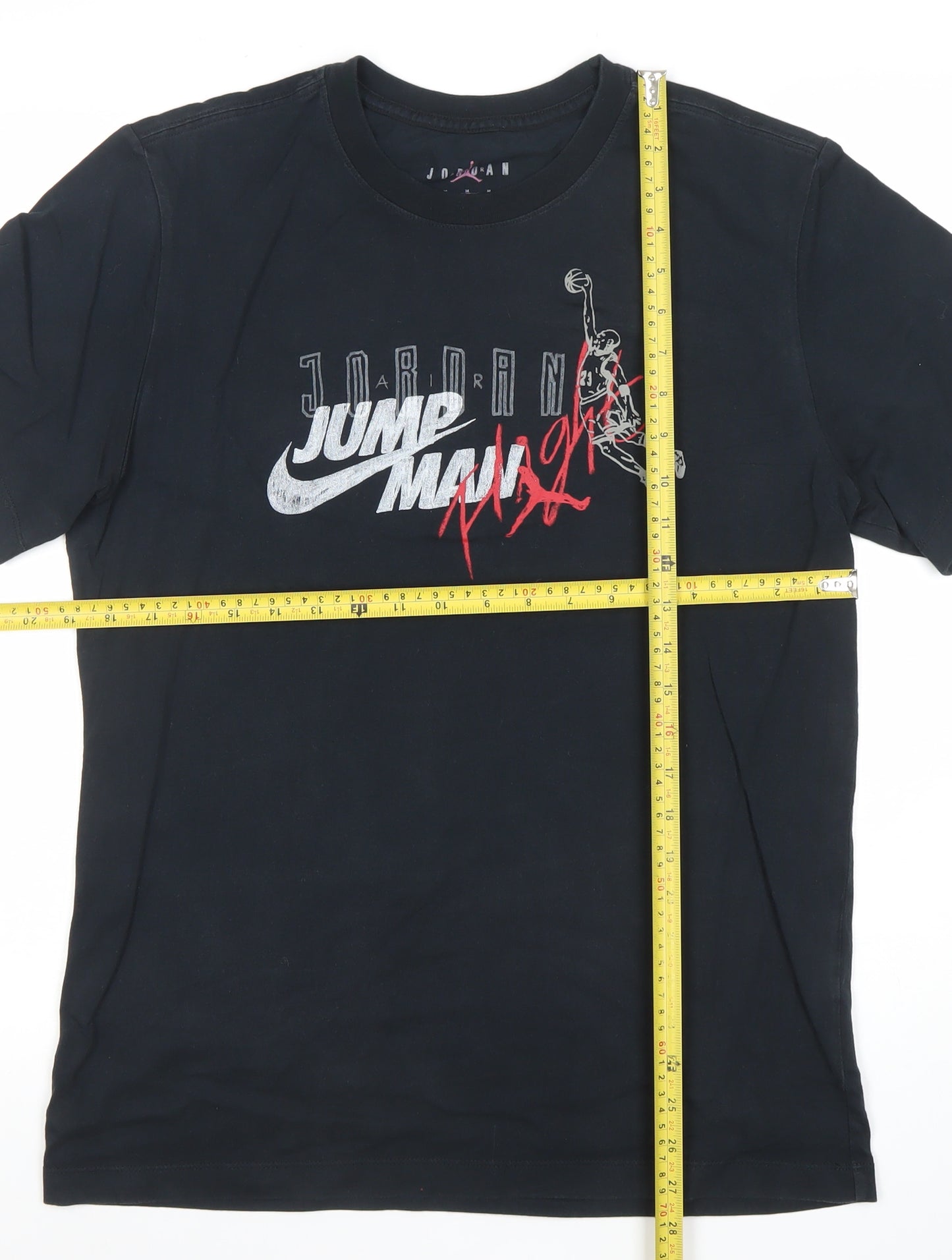 Nike Jordan Jumpman Black Cotton Crew Neck Men's T-Shirt M