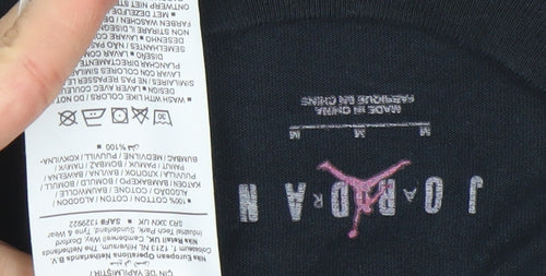Nike Jordan Jumpman Black Cotton Crew Neck Men's T-Shirt M